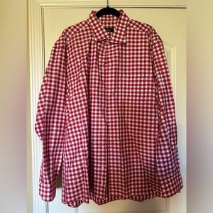 St Croix Men’s Shirt, red gingham, great condition